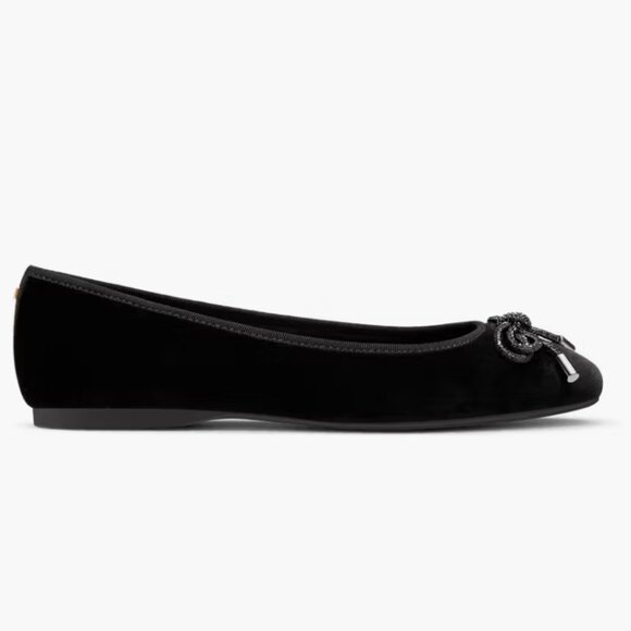 BIRDIES The Hummingbird in Black Velvet Jeweled Bow - Size 9 - Picture 5 of 14